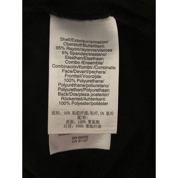 DKNY Asymmetrical Neck Top Women's Size Small Mixed Media Black NEW - Picture 7 of 8